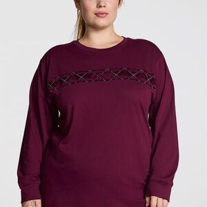 VS Pink Campus Cotton Long Sleeve Tee